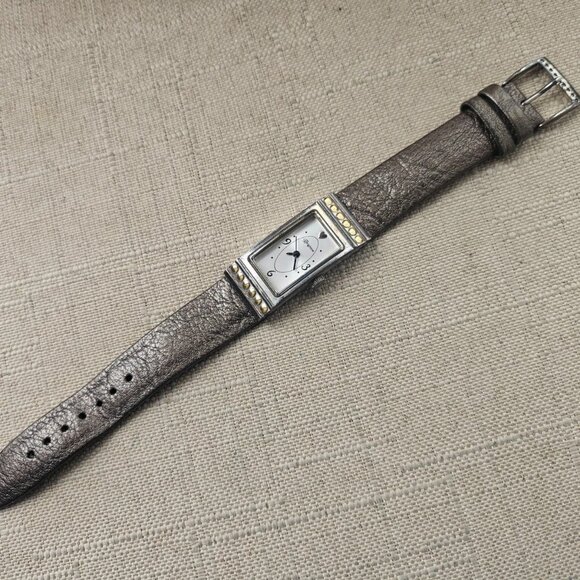 Brighton Ladies Wristwatch OSAKA Gray Metalic Leather Strap Quartz Analog Watch main image 8
